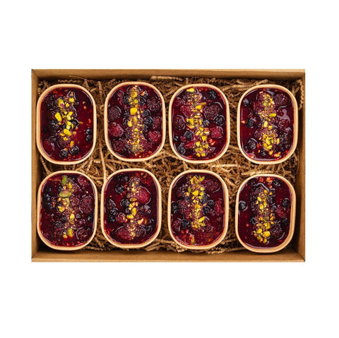 Berry Pistachio Chia Pudding Pots 8 Pack | Serves 4 - 6 - FIG FOOD