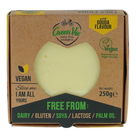Green Vie Gouda Flavour Cheese Block 250g-Catering Entertaining-Green Vie-iPantry-australia