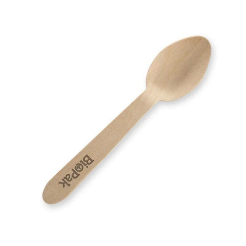 10cm Wood Teaspoon - Each - FIG FOOD
