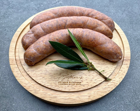 Free Range Beef & Lamb Thick Sausages (Approx. 500g - 3 Sausages)-Mathews Butcher-iPantry-australia