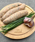 Free Range Chicken; Chive Parsley & Garlic Sausages (Approx. 500g - 3 Sausages)-Mathews Butcher-iPantry-australia