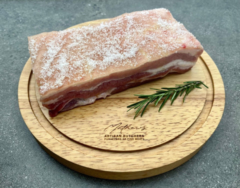 Free Range Pork Belly (Approx. 1Kg)-Mathews Butcher-iPantry-australia