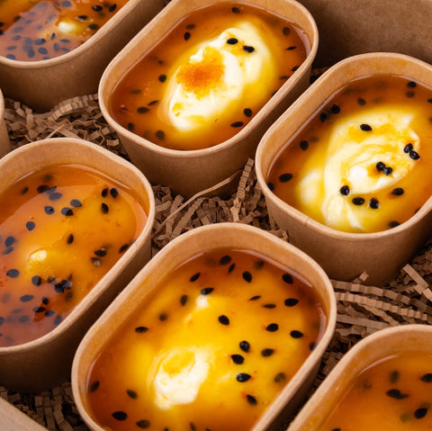 Gourmet Passionfruit Yoghurt Pots 8 Pack | Serves 4 - 6 - FIG FOOD