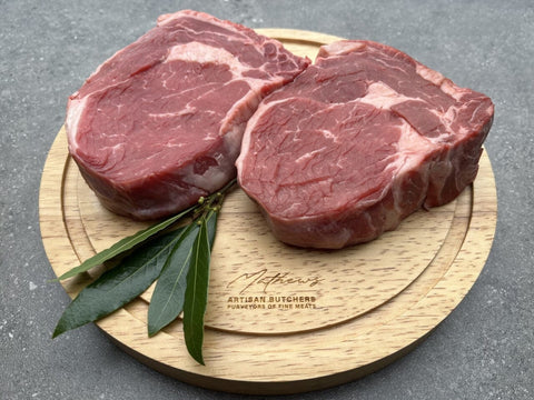 Grass Fed Beef Scotch Fillet Steak Marble Score #4 (Approx. 300g Per Steak)-Mathews Butcher-iPantry-australia