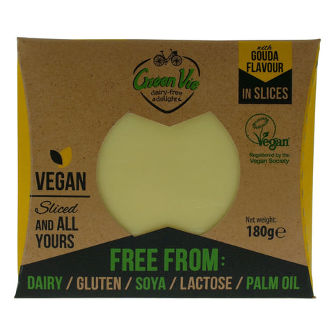 Green Vie Gouda Flavour Cheese Slices 180g-Catering Entertaining-Green Vie-iPantry-australia