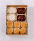 House-made Scones with Raspberry Jam & Whipped Cream (on the side)-CATERING IN MELBOURNE-FIG-iPantry-australia