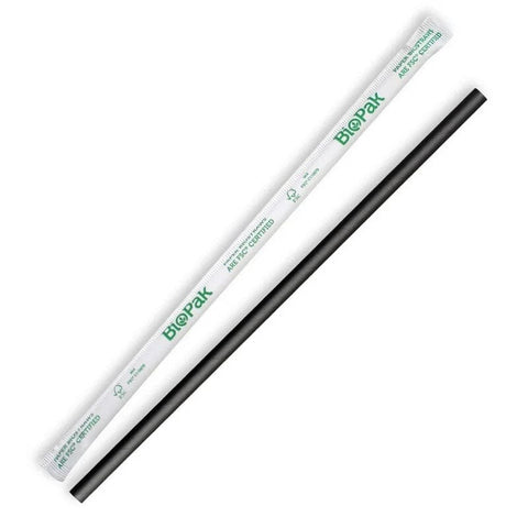 Individually Wrapped Black BioStraws - Each - FIG FOOD