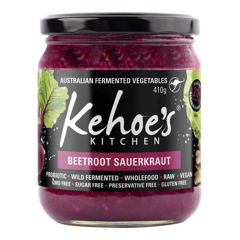 Beetroot & Ginger Sauerkraut 410g-Pantry-Kehoe's Kitchen-iPantry-australia