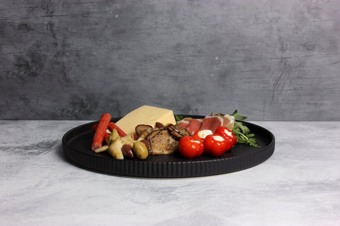 Matte Black Round Platter - Size: 33cm-GABEL & TELLER-iPantry-australia