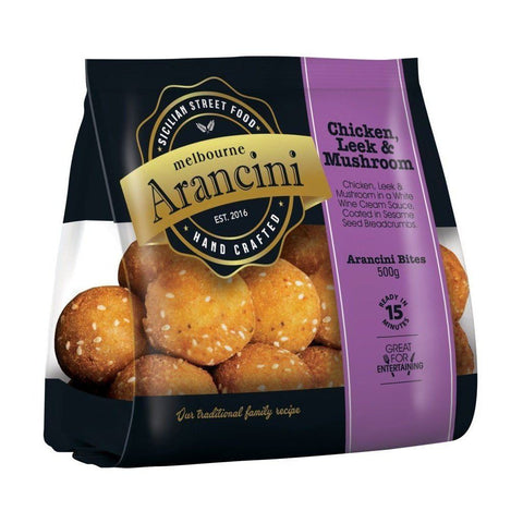 Chicken, Leek & Mushroom Bites - 500g-Restaurants/Meal Kits-Melbourne Arancini-iPantry-australia