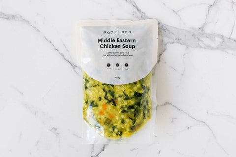 Middle Eastern Chicken Soup 450g-Restaurants/Meal Kits-Foxes Den-iPantry-australia