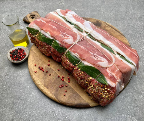 Prosciutto-Wrapped Beef Roast With Bay Leaves (Approx. 2.5Kg)-Mathews Butcher-iPantry-australia