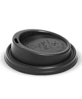 Small Black PLA BioCup Lid (Hot Beverages) - Each - FIG FOOD