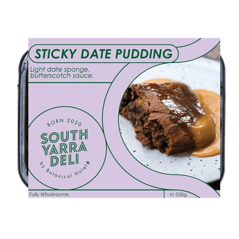 Sticky Date Pudding, Butterscotch Sauce (550g)-Indulgence-Botanical Hotel-iPantry-australia